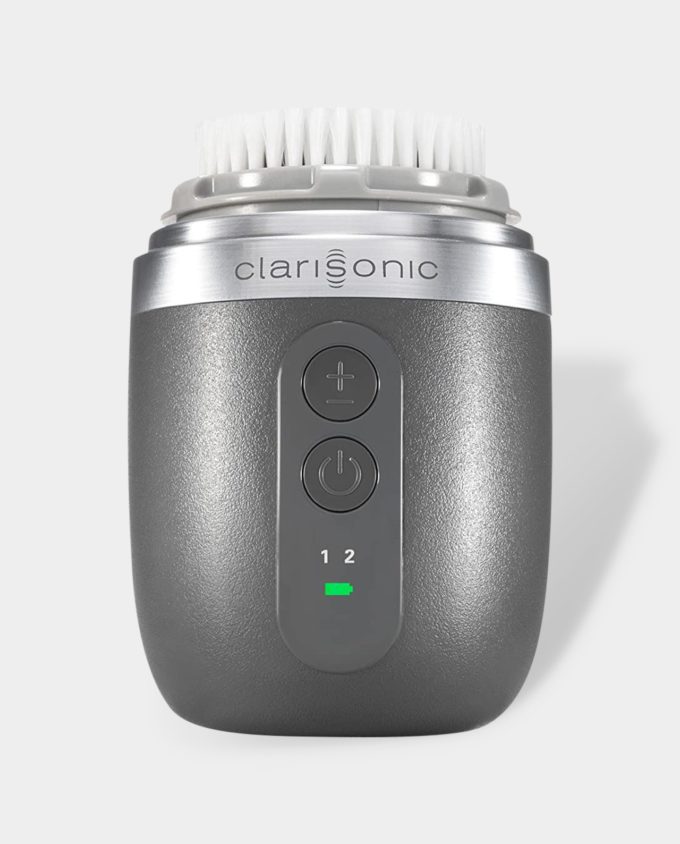Close-up of Clarisonic mens alpha fit sonic cleansing system kit
